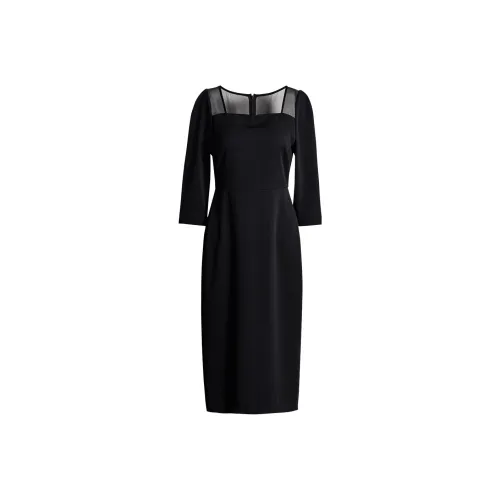 ROEYSHOUSE Длинное платье с длинными рукавами женское черное