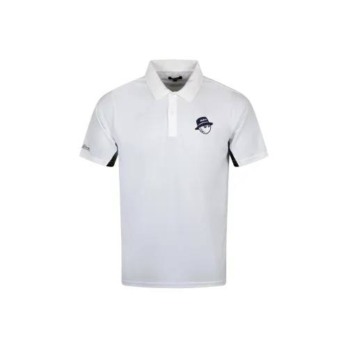 Malbon Golf Поло Мужское Черное Белое