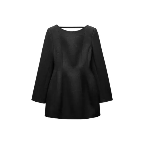 ZARA ZW Series Серый Женские Длинные Платья с Рукавами