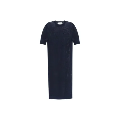 JIL SANDER Blue Женские Короткие Платья с Рукавами