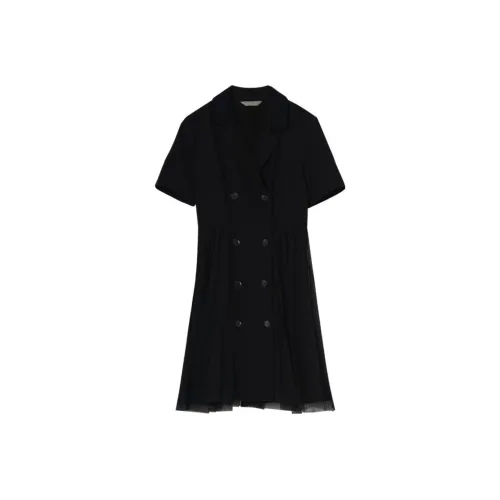 Gui'er Black Женские Короткие Платья с Рукавами