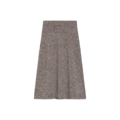 WEEKEND MaxMara Темно-кофейные женские вязаные длинные юбки