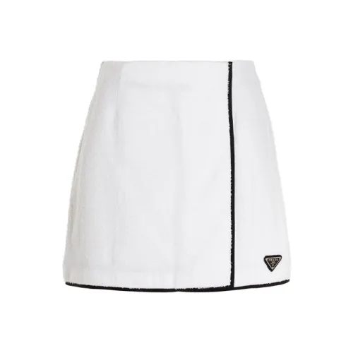 PRADA Белая Женская Повседневная Короткая Юбка