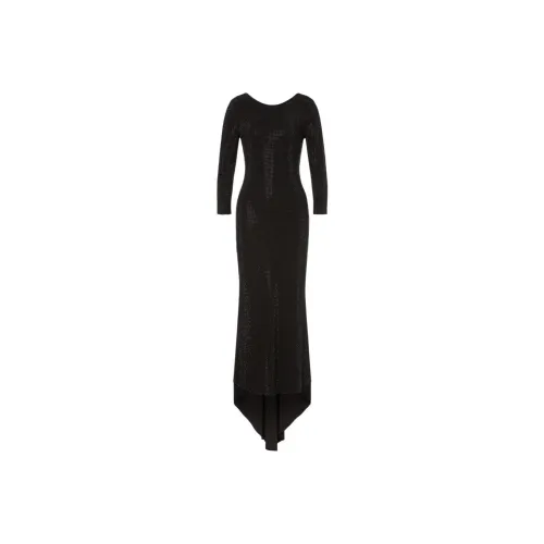 PHILOSOPHY DI LORENZO SERAFINI Длинное платье с длинными рукавами женское черное