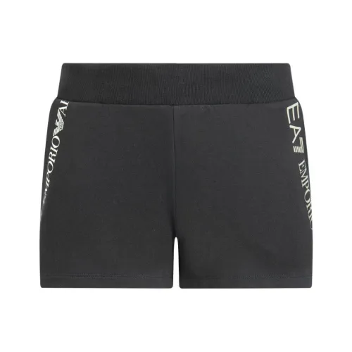 EMPORIO ARMANI EA7 Повседневные шорты Женские Черные
