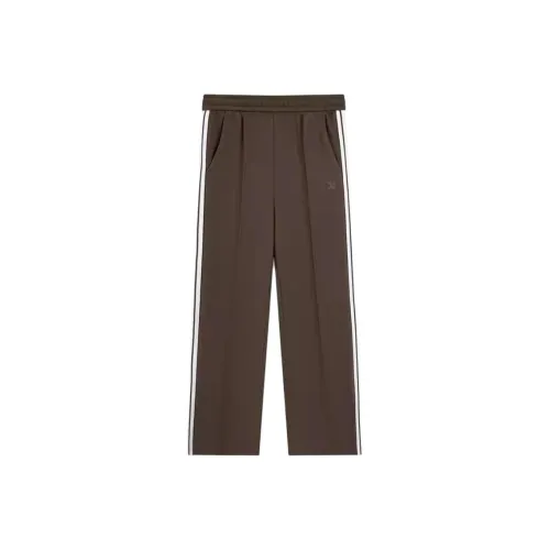 XTEP Вязаные тренировочные брюки женские цвет кофейно-коричневый