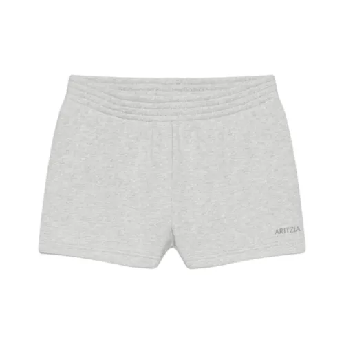 ARITZIA Cozy Sweatfleece Perfect Micro Short Casual Shorts Women's Heather Chrome