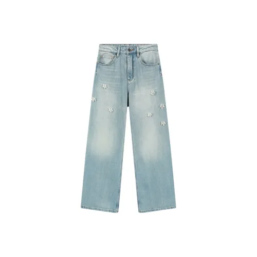 AooRaa Джинсы Женские Светлый Деним