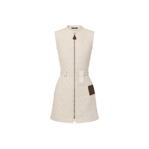 LOUIS VUITTON SS24 Sleeveless Dress Women's Beige