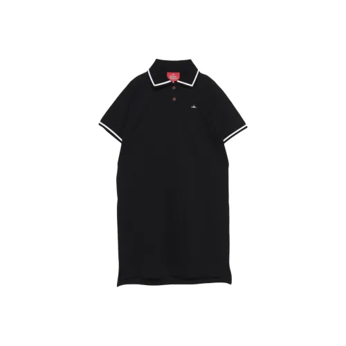 Vivienne Westwood Black Женские Короткие Платья с Рукавами