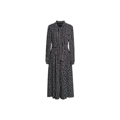 ROEYSHOUSE Длинное платье с длинными рукавами женское черное и белое