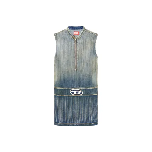 DIESEL FW24 Средне-голубой Женские Платья без рукавов