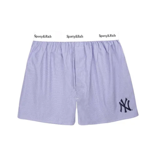 SPORTY & RICH Синие полосы Женские Повседневные шорты