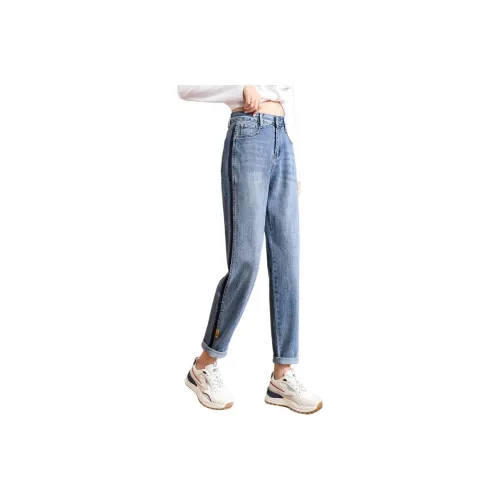 TERRE BLEUE Женские джинсы синего цвета