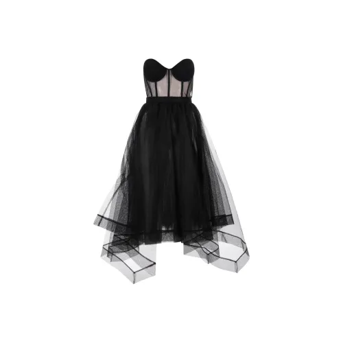 Alexander McQueen Черное Женское Платье без Рукавов