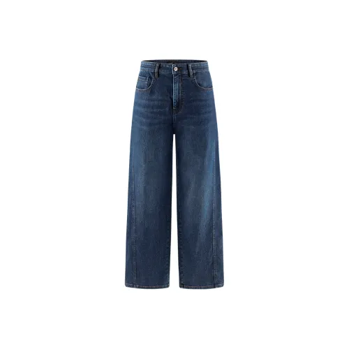 A21 Джинсы Женские Темно-Средний Синий