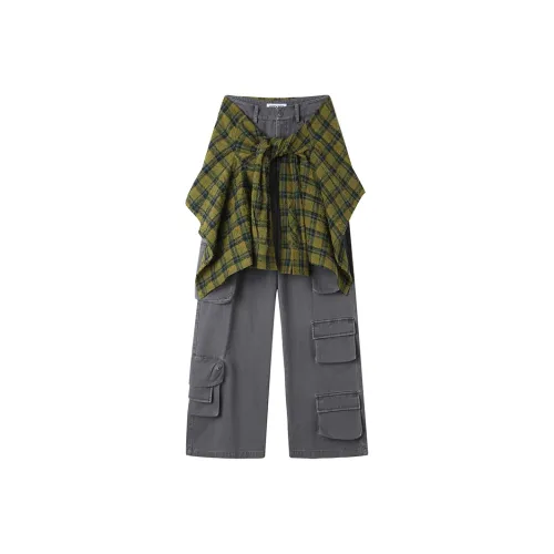 ANDREA MARTIN Карго Брюки Женские Темно-Серый