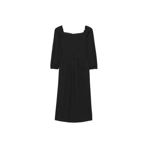 ARITZIA WILFRED Margaret Платье Длинное с длинными рукавами Женское Черное Черное