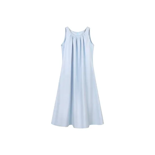 Migu Синий Женские Платья без рукавов