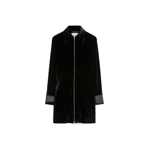 JIL SANDER Черное Женское Длинное Платье с Рукавами