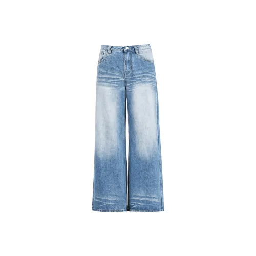 YEARNED Градиентный синий [Обычный] Женские джинсы