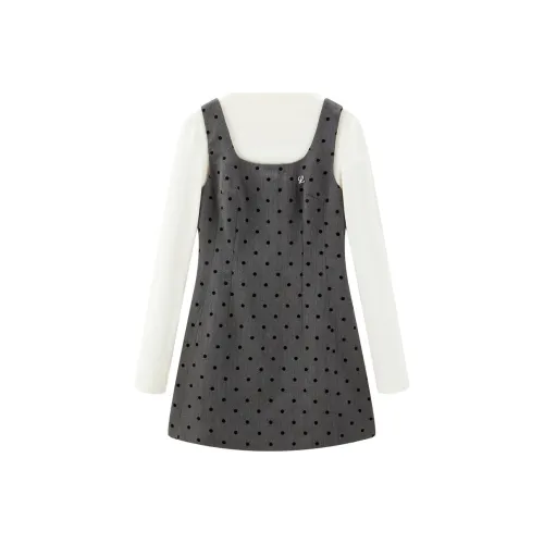 LEDIN Twilight Серый Женские Длинные Платья с Рукавами