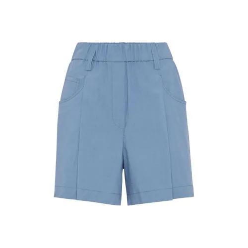 BRUNELLO CUCINELLI SS24 Повседневные шорты Женские Синие