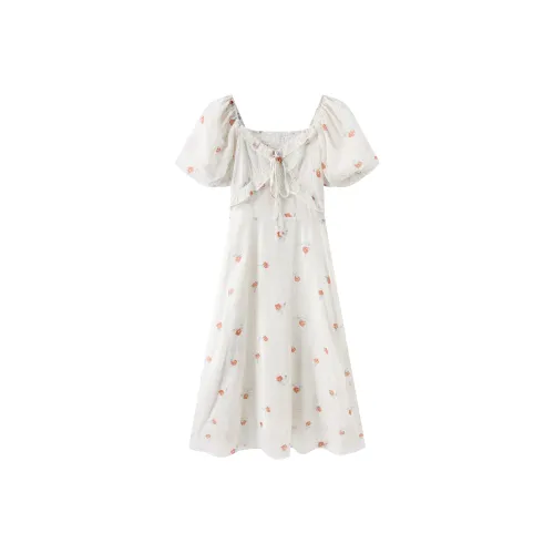 ZCDECO Короткий рукав платье женское белое