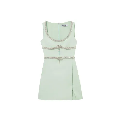 Self Portrait Slip Dress Women's Mint Green Self Portrait Slip Платье Женское Мятно-Зеленый
