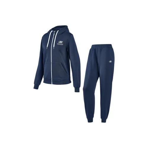 Skechers Basic Sports Series Одежда Наборы Темно-синий Женские Повседневные костюмы