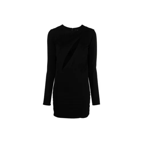 VERSACE Черное Женское Длинное Платье с Рукавами