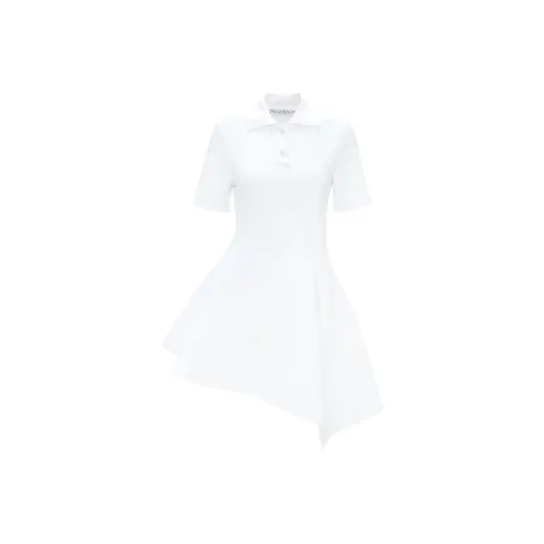 JW Anderson Короткое платье с короткими рукавами женское белое