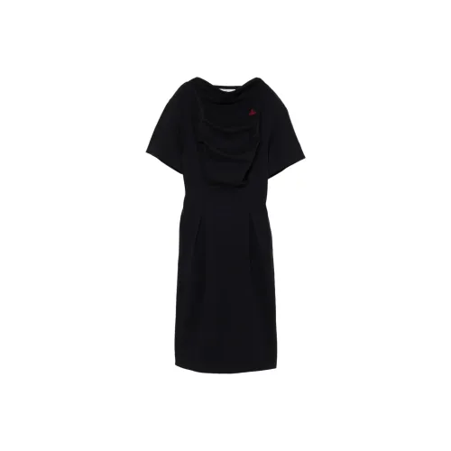Vivienne Westwood Black Женские Короткие Платья с Рукавами