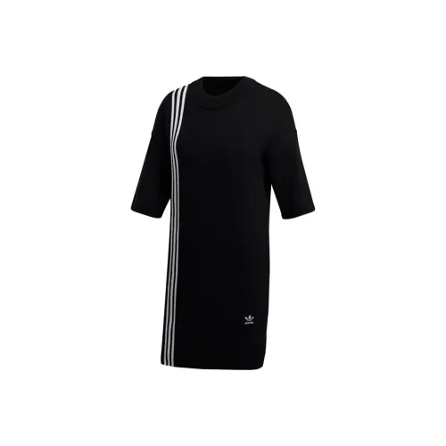 adidas originals Black Женские Короткие Платья с Рукавами