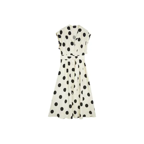 ELLE Короткий рукав Платье Женское в горошек