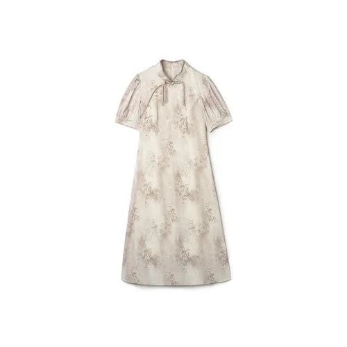 Mapping Короткий рукав Платье Женское Розовое