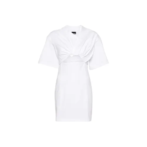Jacquemus Короткий рукав платье женский белый