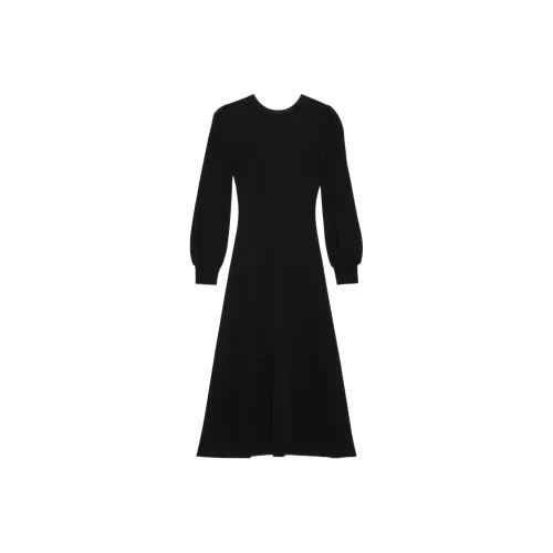 GUCCI Длинное платье с длинными рукавами женское черное