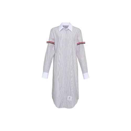 THOM BROWNE Серый Женские Длинные Платья с Рукавами