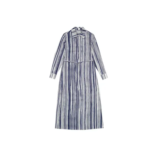 MARIMEKKO Темно-синий Женские Длинные Платья с Рукавами