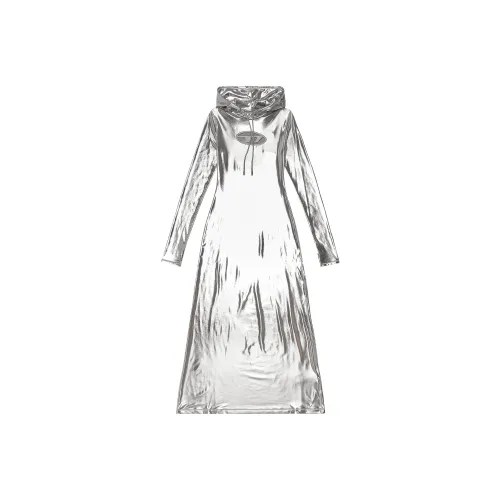DIESEL Silver Женские Длинные Рукава Платья