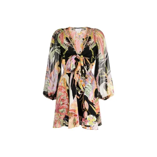 CAMILLA Длинное платье с длинными рукавами женское многоцветное