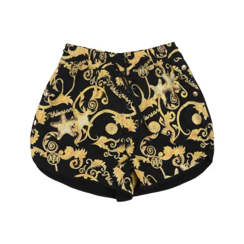 TCH Повседневные шорты Женские Черная основа с золотым логотипом