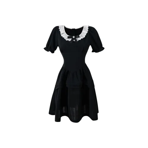 KAZAN Короткий рукав Платье Женское Черное