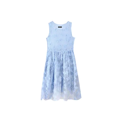MKBY Без рукавов Платье Женское Синее