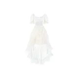 Абрикосовое платье + съемный подол юбки + большой бант