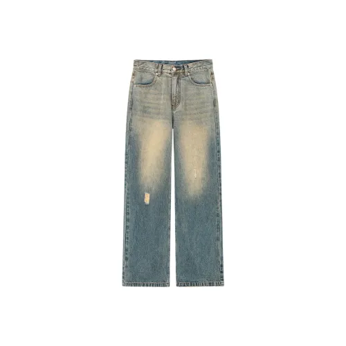 NO ONE ELSE Джинсы Унисекс Деним Синий