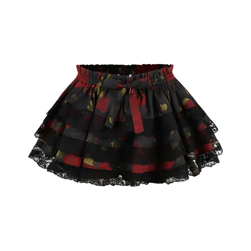 Selkie Коллекция SS25 Повседневные шорты Женские Красный Розовый Принт Under Night