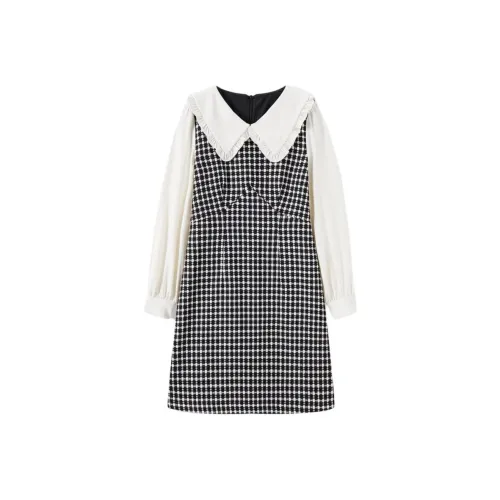 EICHITOO Длинное платье с длинными рукавами женское черное