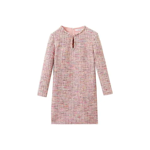 LANCY Длинное платье с длинными рукавами женское фуксия